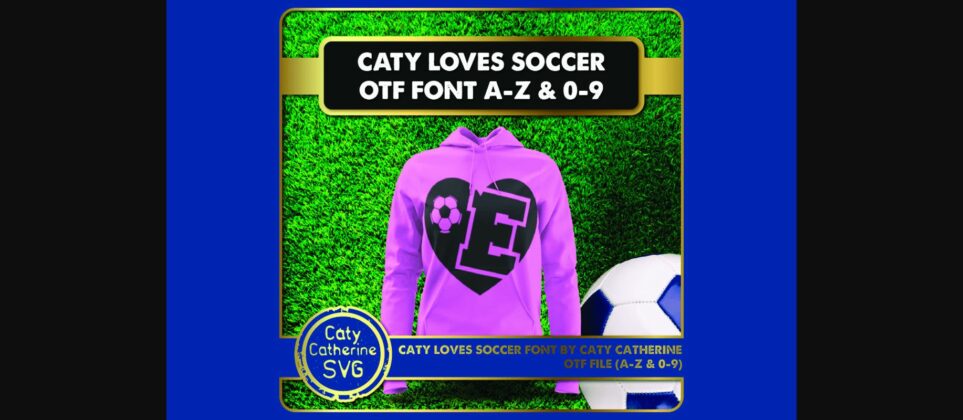 Caty Loves Soccer Font Poster 3