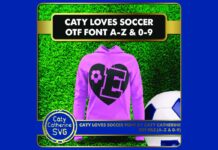 Caty Loves Soccer Font Poster 1