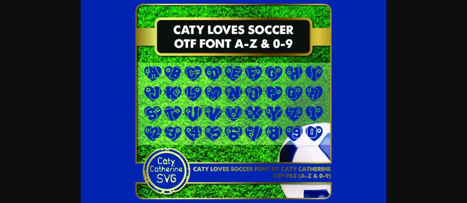 Caty Loves Soccer Font Poster 4