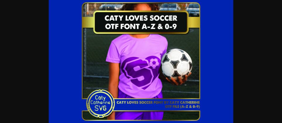 Caty Loves Soccer Font Poster 6