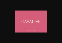 Cavalier Font Poster 1