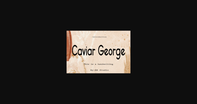Caviar George Font Poster 3