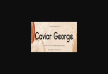 Caviar George Font Poster 1