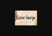 Caviar George Font Caviar George Font Poster 1