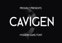 Cavigen Font Poster 1