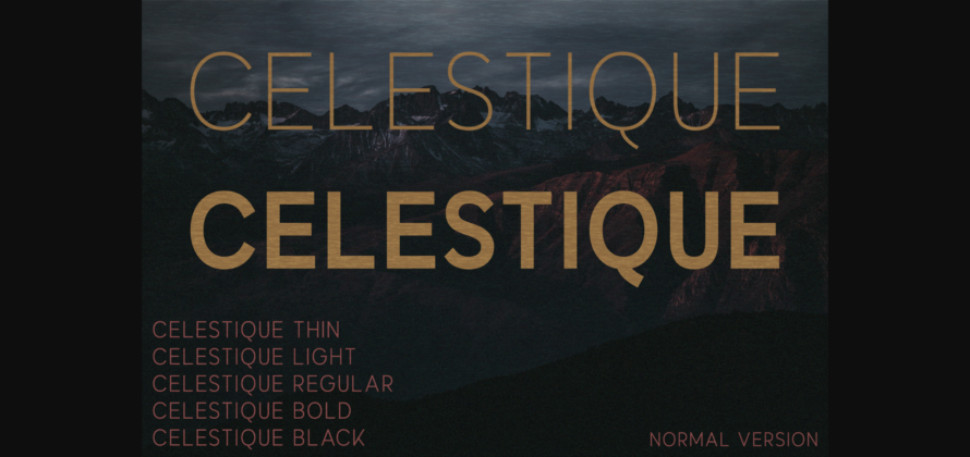 Celestique Font Poster 3