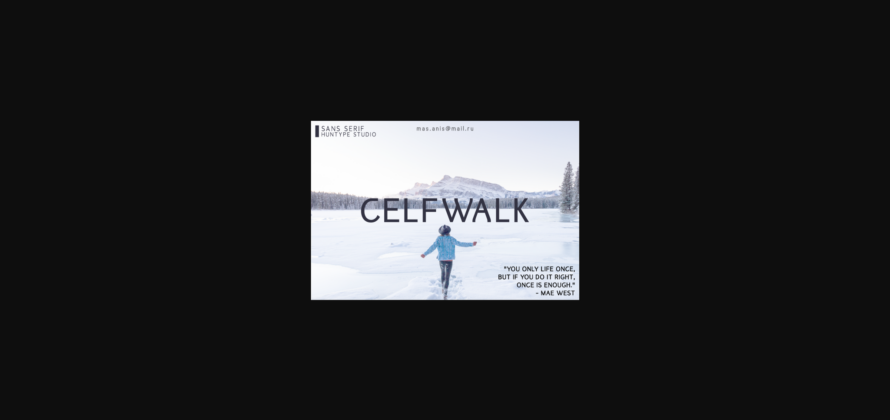 Celfwalk Font Poster 1