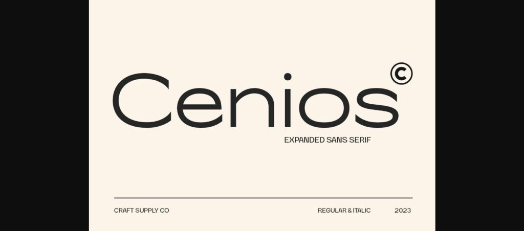 Cenios Font Poster 3