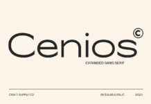 Cenios Font Poster 1