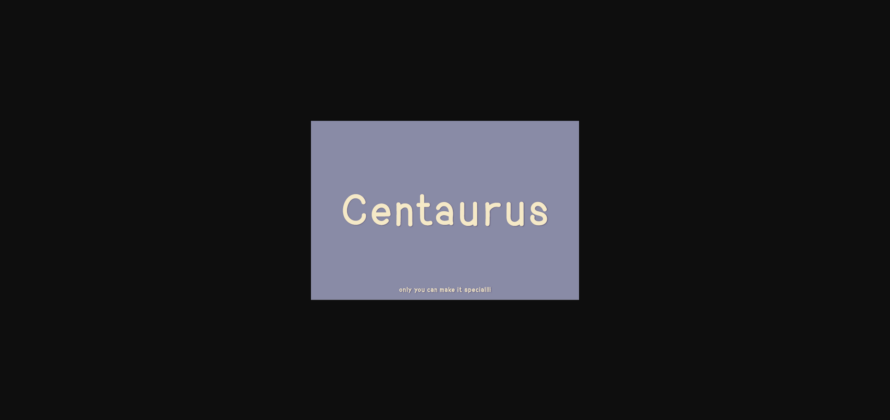 Centaurus Font Poster 3