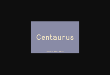 Centaurus Font Poster 1