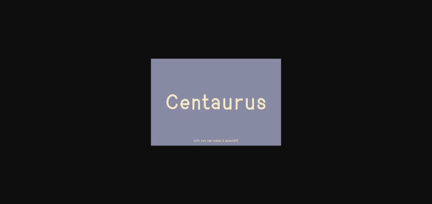 Centaurus Font Poster 1