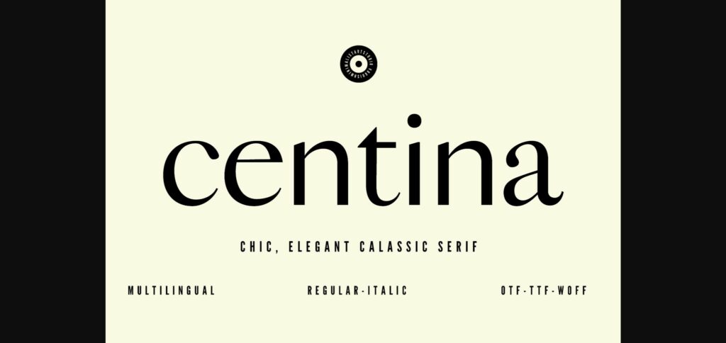 Centina Font Poster 3