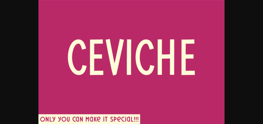Ceviche Font Poster 3