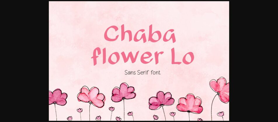 Chaba Flower Lo Font Poster 3