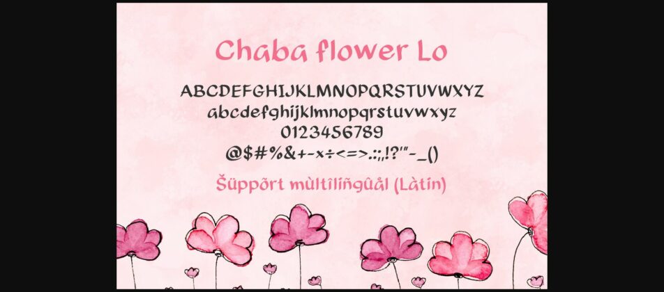 Chaba Flower Lo Font Poster 4