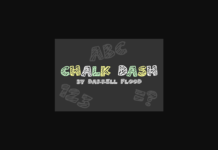 Chalk Dash Font Poster 1