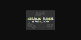 Chalk Dash Font Poster 1