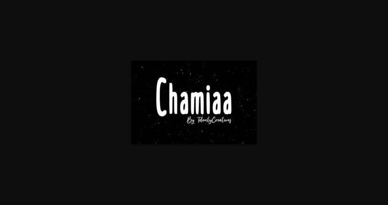 Chamiaa Font Poster 3