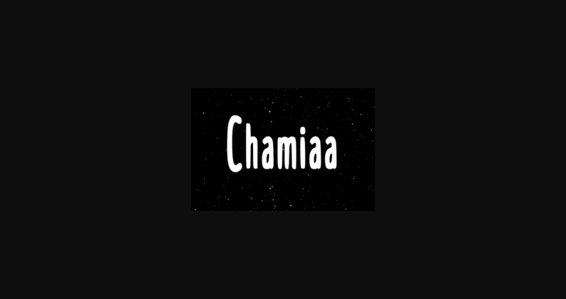 Chamiaa Font Poster 4