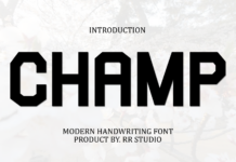 Champ Font Poster 1