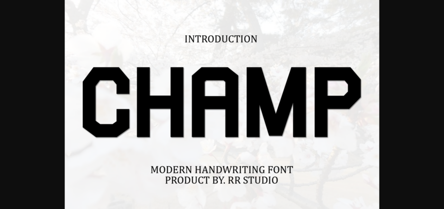 Champ Font Poster 1