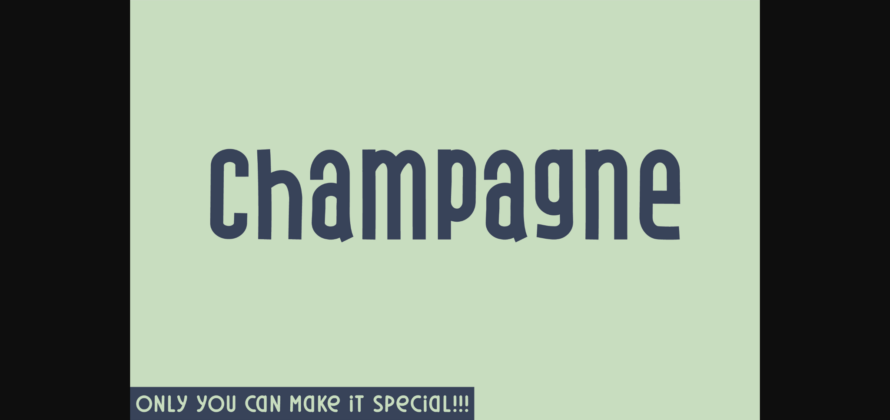 Champagne Font Poster 3