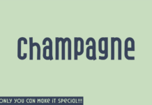 Champagne Font Poster 1