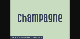 Champagne Font Poster 1