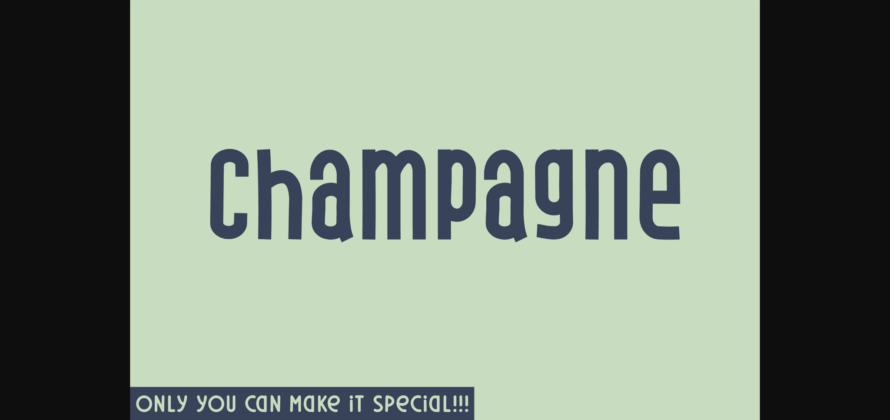 Champagne Font Poster 1