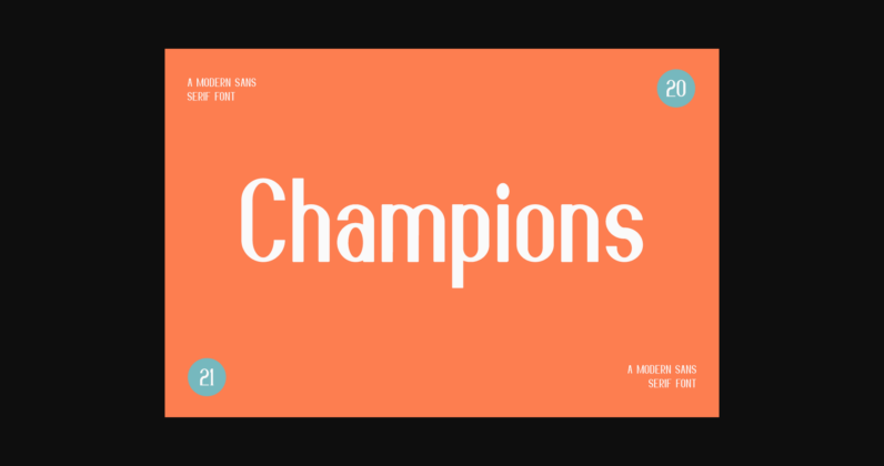 Champions Font Poster 3
