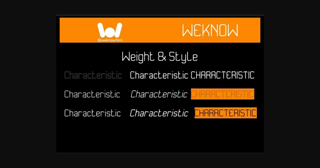 Characteristic Font Poster 9
