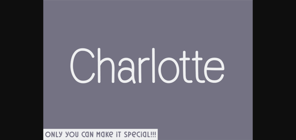 Charlotte Font Poster 3