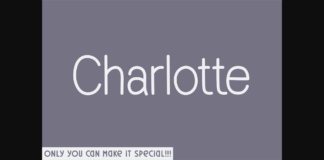 Charlotte Font Poster 1