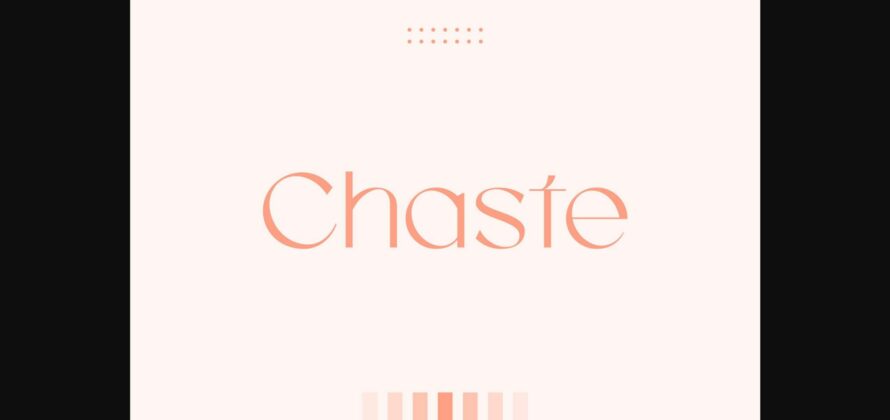 Chaste Font Poster 3