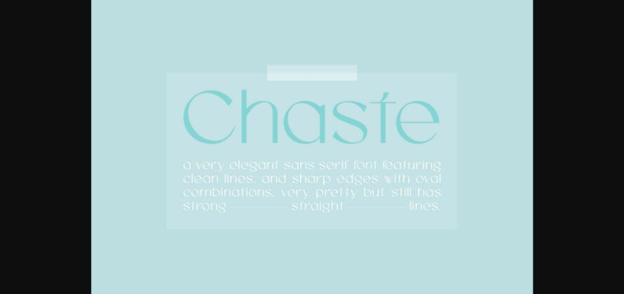 Chaste Font Poster 10