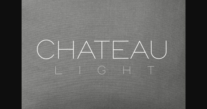 Chateau Light Font Poster 3