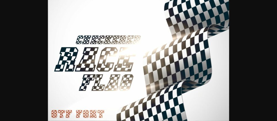 Checkered Race Font Poster 3