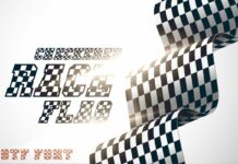 Checkered Race Font Poster 1