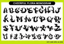 Cheerful Flora Monogram Font Cheerful Flora Monogram Font Poster 1