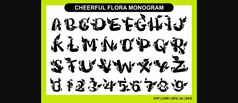 Cheerful Flora Monogram Font Poster 5