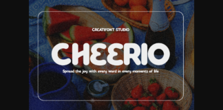 Cheerio Font Poster 1