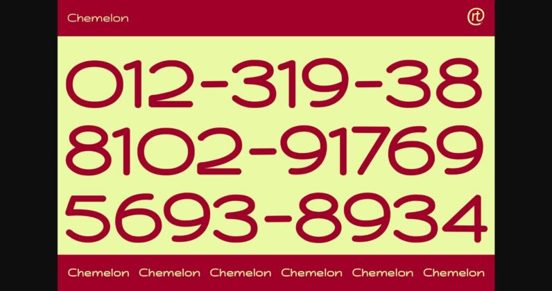 Chemelon Font Poster 9