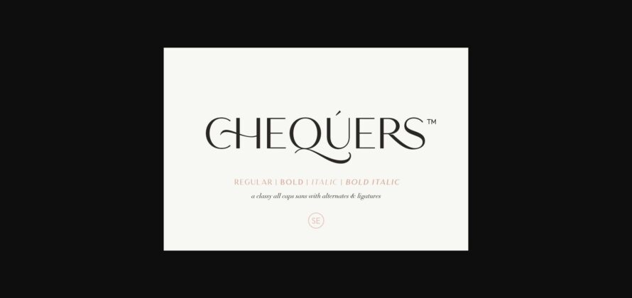 Chequers Font Poster 3