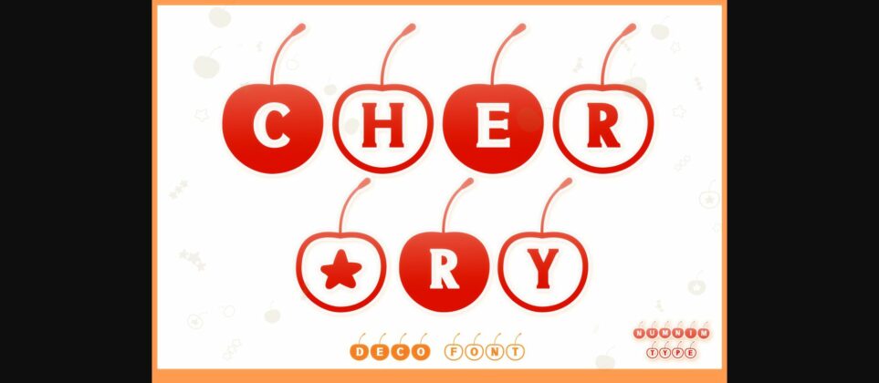 Cherry Font Poster 3
