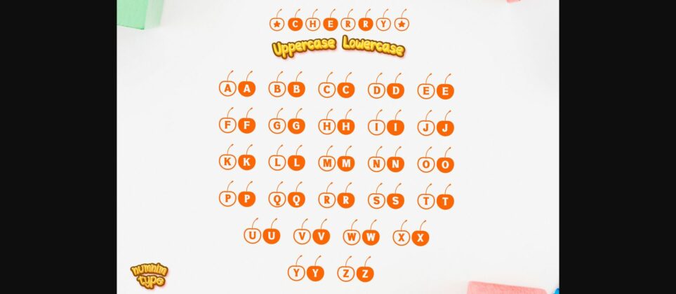 Cherry Font Poster 8