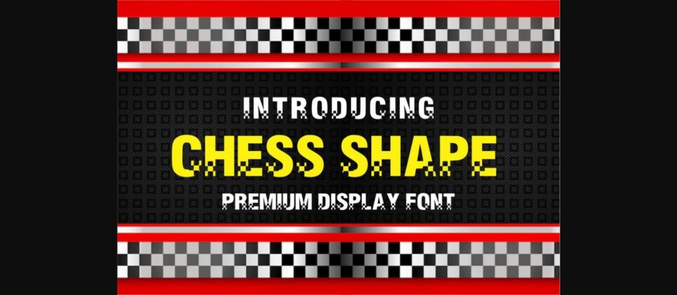 Chess Shape Font Poster 3