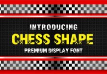 Chess Shape Font Poster 1