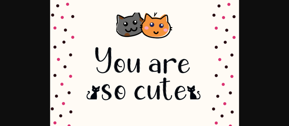 Chic Cat Font Poster 4