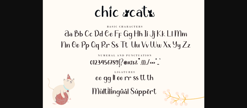 Chic Cat Font Poster 10